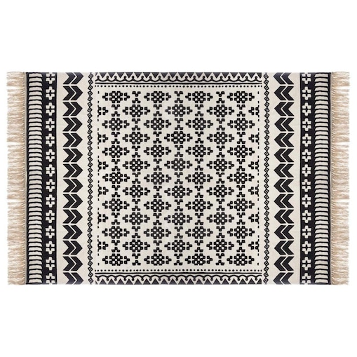 Dywan bawełniany z etnicznym motywem, 120 x 170 cm