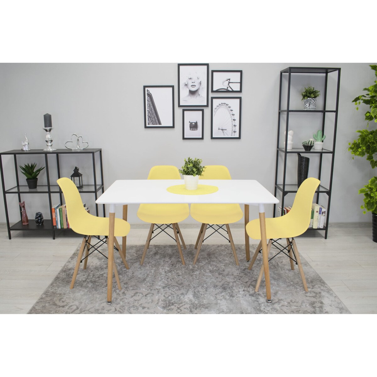 Krzesło Do Jadalni Kuchni Salonu Osaka Kremowe / Nogi Naturalne