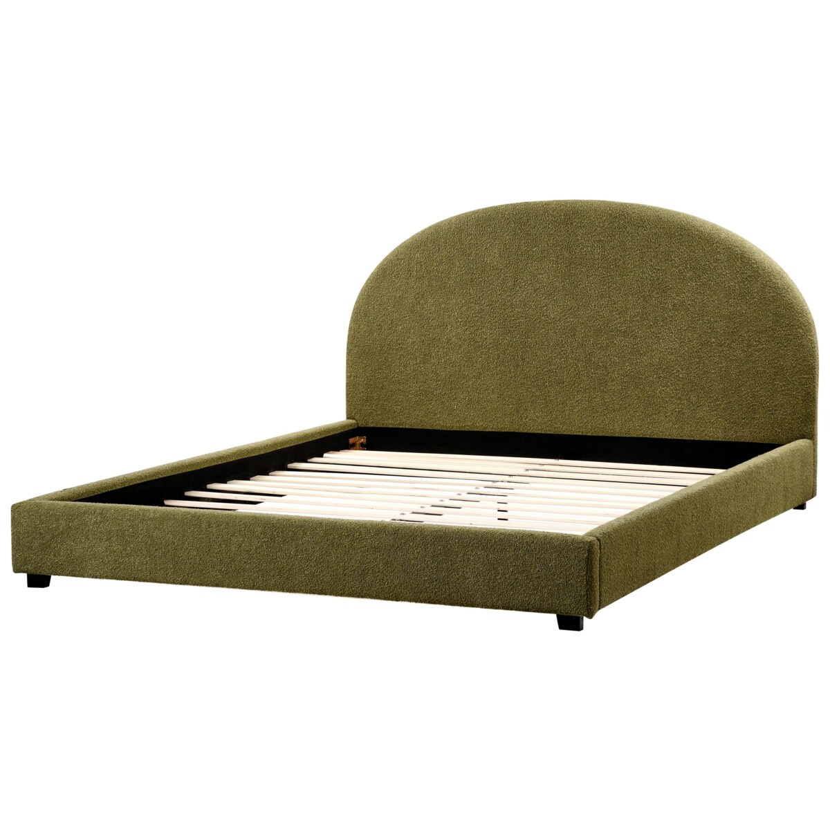 Łóżko Boucle VAUCLUSE 180 x 200 cm Oliwkowy