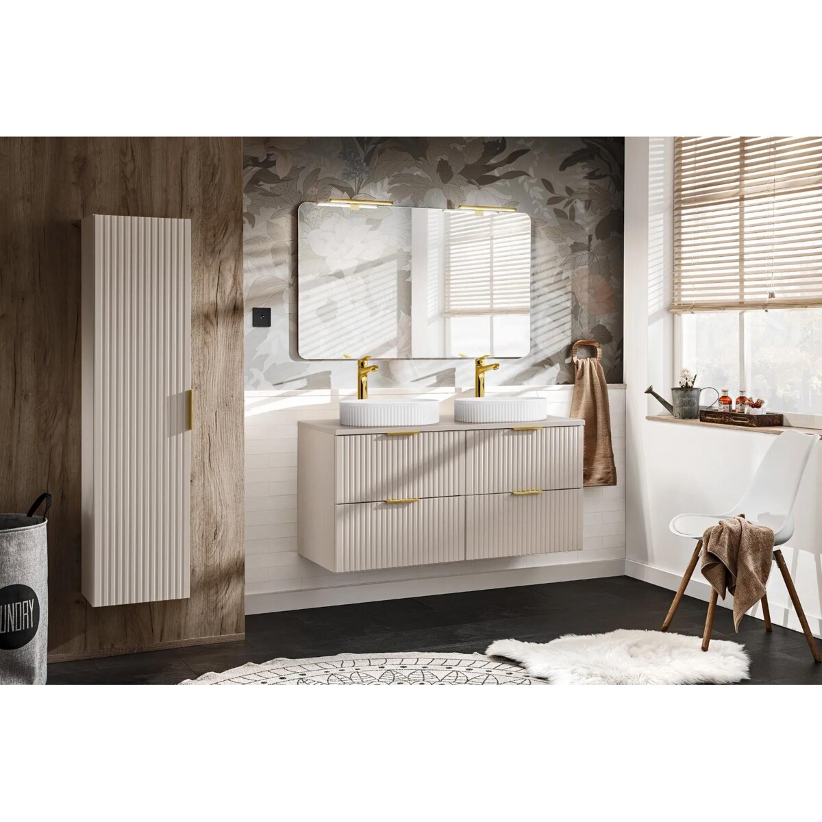 Szafka łazienkowa ADEL CASHMERE 80-01-1D 35cm kaszmirowa