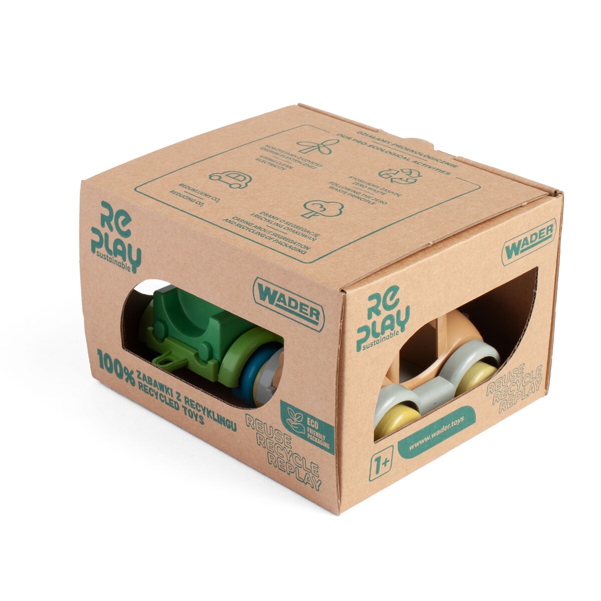 Replay Kid Cars Zestaw WADER Garbus i Lokomotywa Zabawki Pojazdy Dla Dzieci