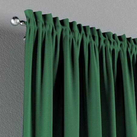 Zasłona na kanale z grzywką 1 szt. 130x245 butelkowa zieleń