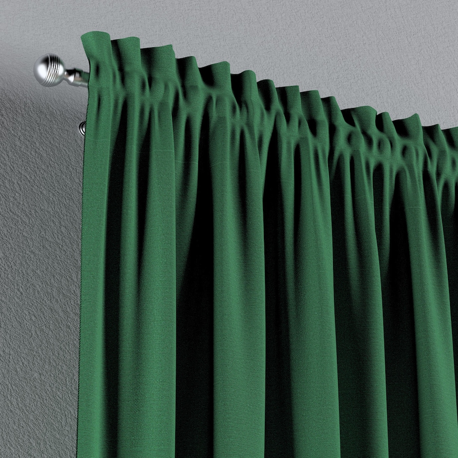 Zasłona na kanale z grzywką 1 szt. 130x245 butelkowa zieleń