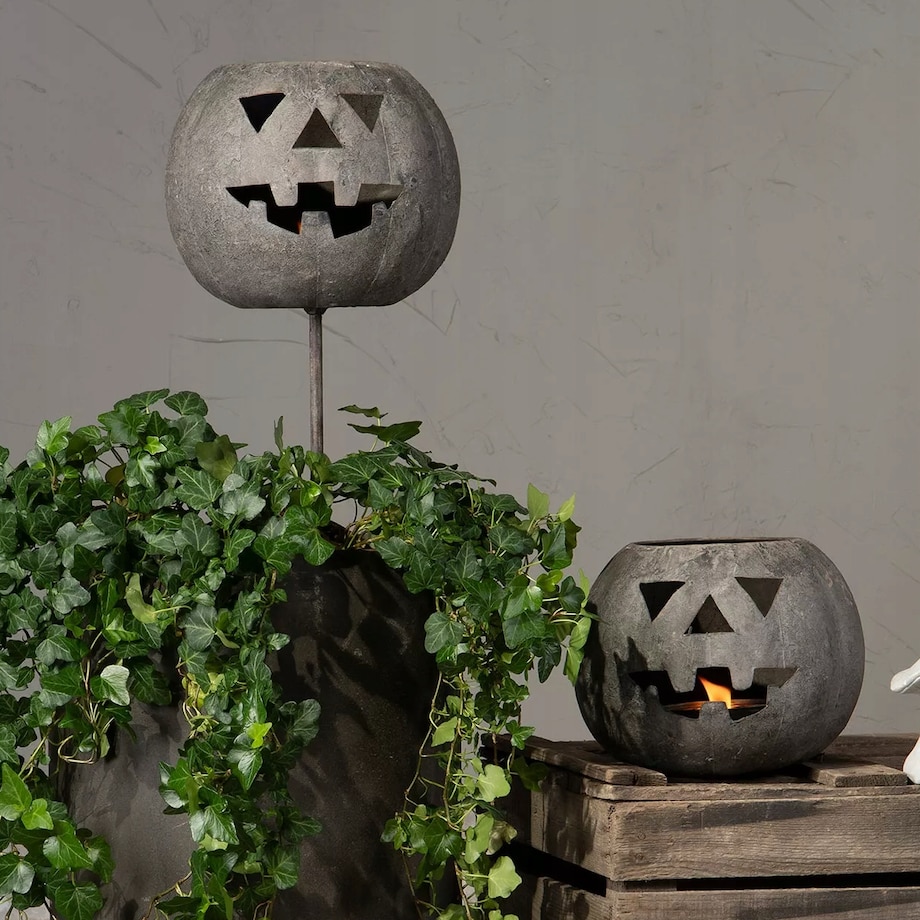 LAMPION NA HALLOWEEN DYNIA DO WBICIA LATARNIA metalowa loft ogrodowa 138cm