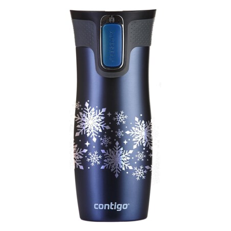 Kubek termiczny Contigo West Loop 470 ml Snow Stars - granatowy