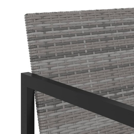 vidaXL 9-cz. zestaw mebli ogrodowych z poduszkami, rattan PE, szary