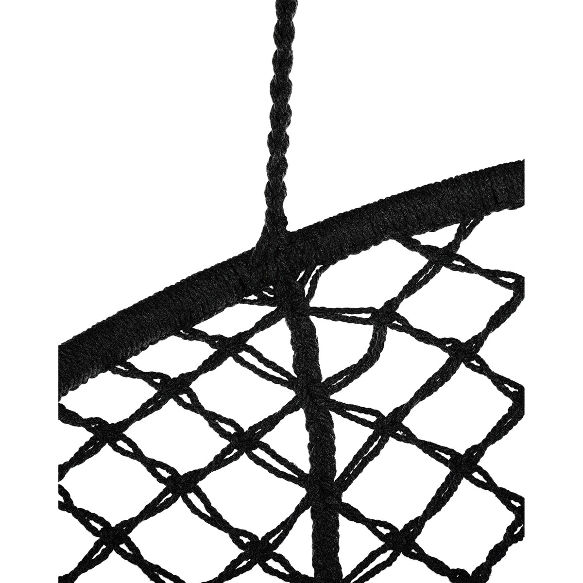 Fotel wiszący huśtawka makrama czarny GABELLA