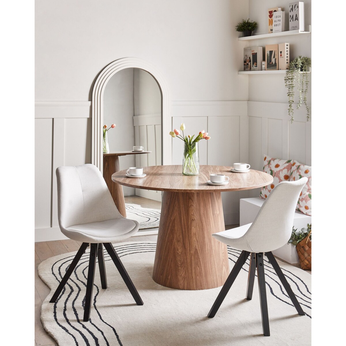 Zestaw 2 krzeseł do jadalni HEDLEY Jasnobeżowy