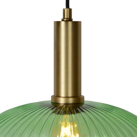 LAMPA wisząca MALOTO 45386/30/33 Lucide loftowa OPRAWA szklany zwis zielony mosiądz