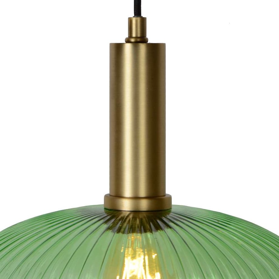 LAMPA wisząca MALOTO 45386/30/33 Lucide loftowa OPRAWA szklany zwis zielony mosiądz