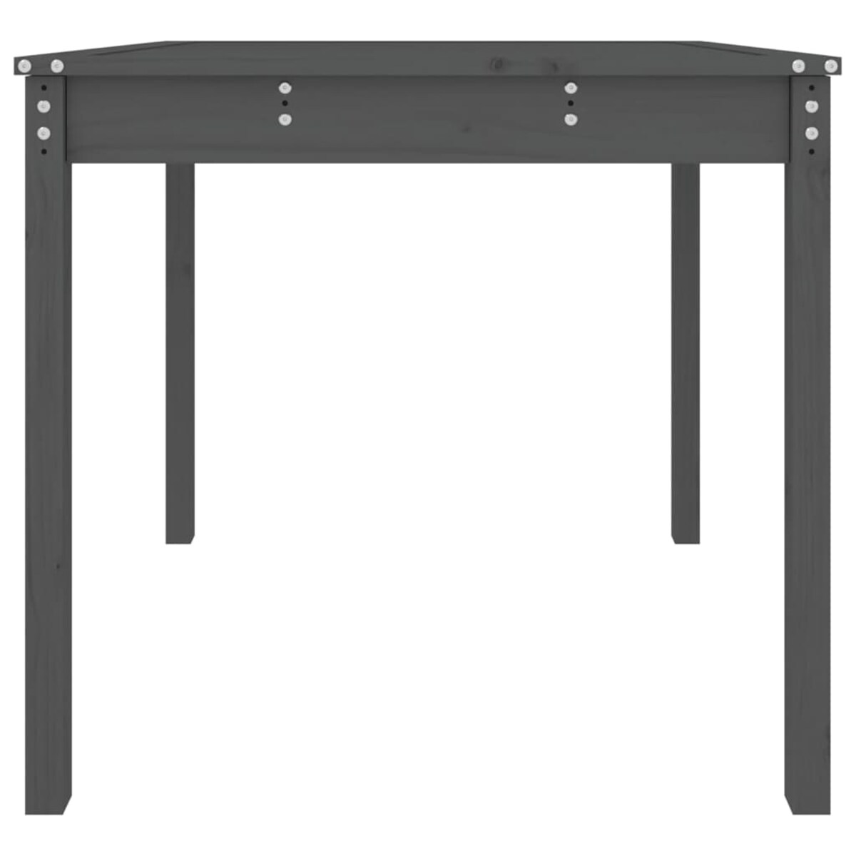 vidaXL Stolik ogrodowy, szary, 82,5x82,5x76 cm, lite drewno sosnowe