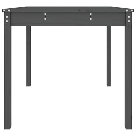 vidaXL Stolik ogrodowy, szary, 82,5x82,5x76 cm, lite drewno sosnowe