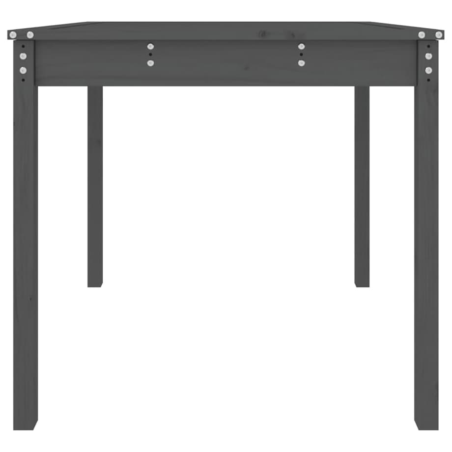 vidaXL Stolik ogrodowy, szary, 82,5x82,5x76 cm, lite drewno sosnowe