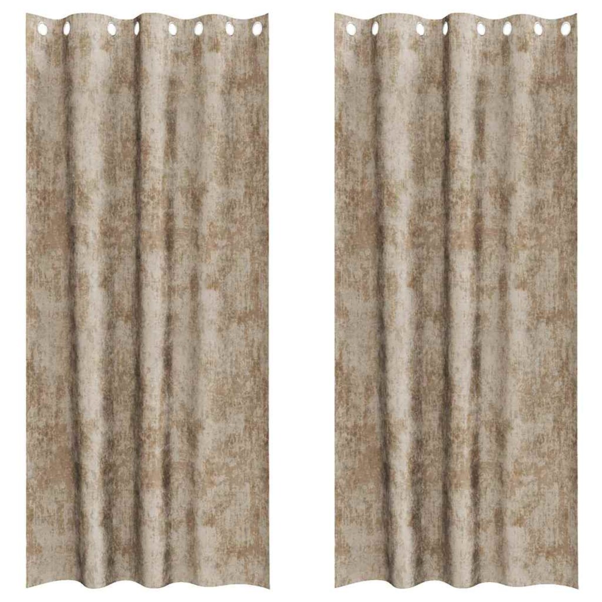 vidaXL Zasłona z zasłonami 2 pcs szampański 245 x 140 cm Aksamit