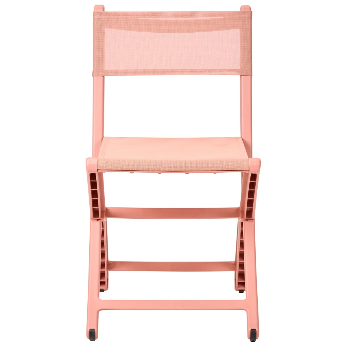 Zestaw 4 krzeseł ogrodowych TALCA Składane Koralowy