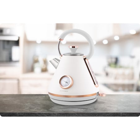 Czajnik elektryczny z termometrem 1,7L Berdsen biały