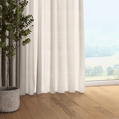 Zasłona na taśmie marszczącej 1 szt. 130x245 jasno beżowy