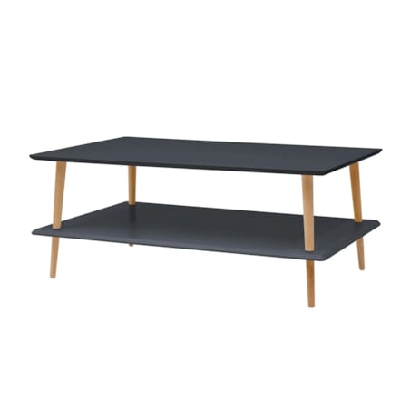 Ława KORO LOW 110x70 grafitowy z półką