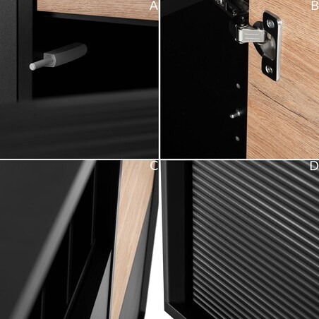 KONSIMO LOFTY Komoda w stylu loft na czarnych nogach