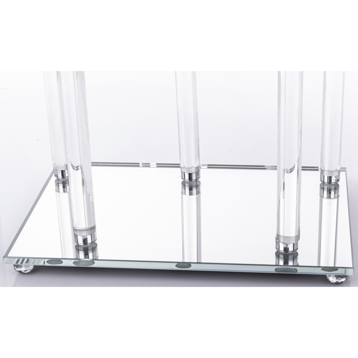 Świecznik ozdobny szklany na 5 świec 104x33x20 cm MULTISY transparent