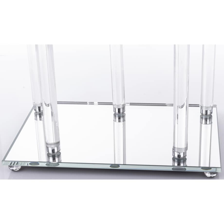 Świecznik ozdobny szklany na 5 świec 104x33x20 cm MULTISY transparent