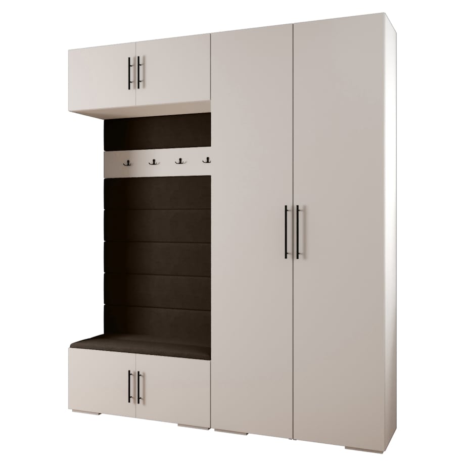 Garderoba do przedpokoju INOVA 3 Z18 biały+złoty+manila04