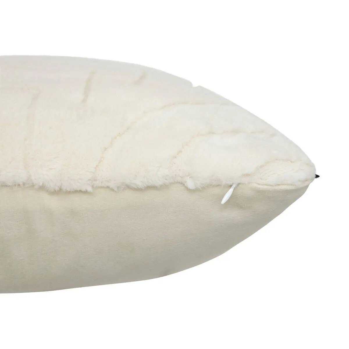 Poduszka pluszowa, futrzana, kremowa, 45x45 cm, Arka