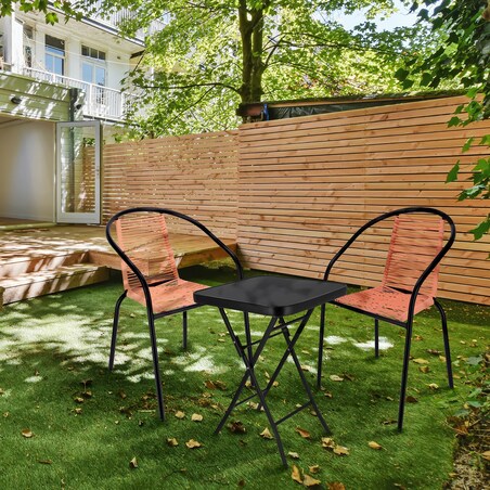 4 X Fotel Bistro Sznurkowy Wygodne Krzesło Ogrodowe Na Balkon Do Ogrodu