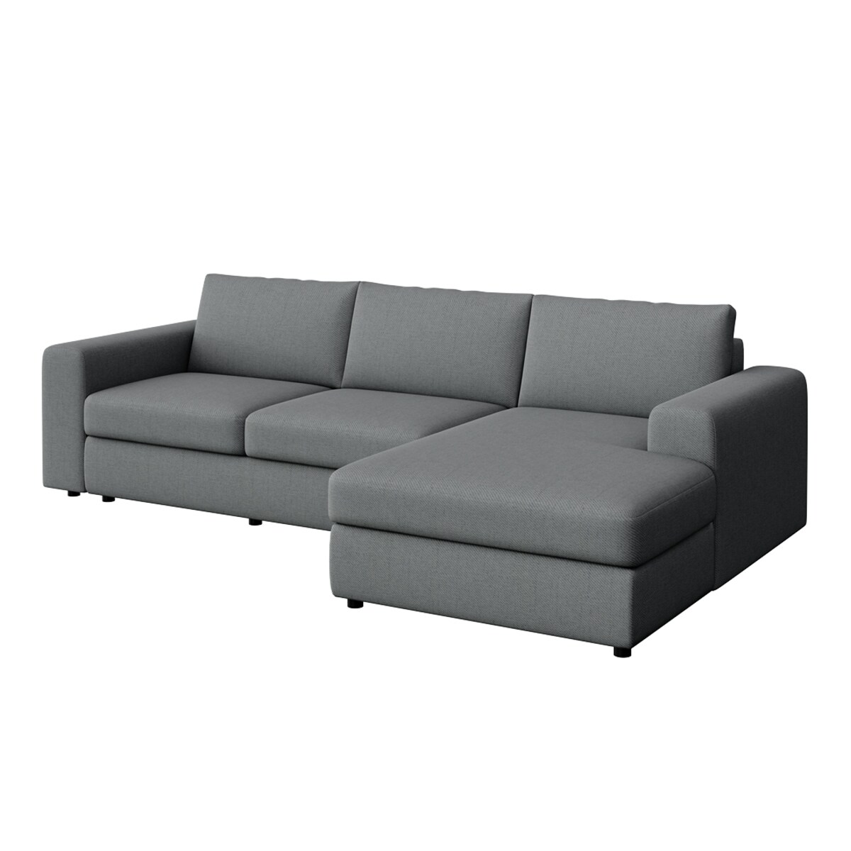 Sofa narożna prawa Baga XL szara