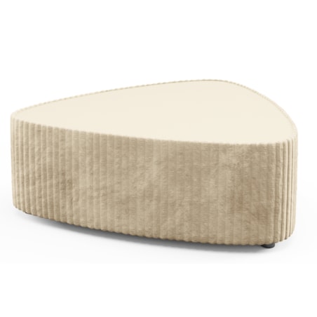 Stolik kawowy tapicerowany MIJA w tkaninie Tilia, beżowy