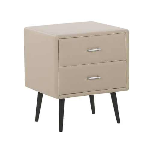 Szafka nocna ekoskóra beżowa ESSONNE