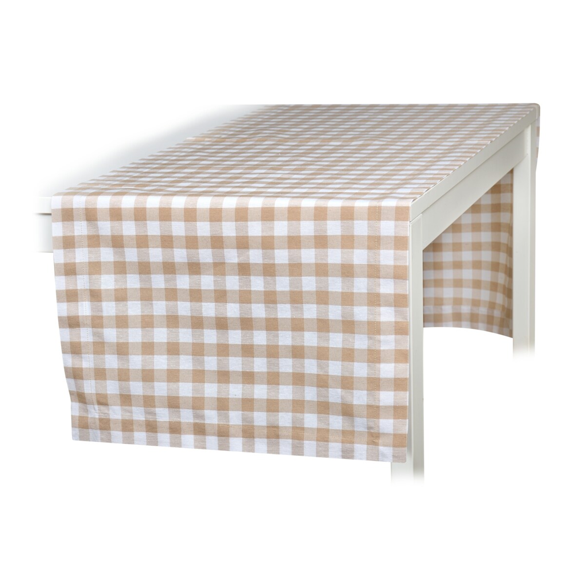 Bieżnik Beige Gingham - 50 cm x 150 cm