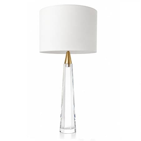 Lampa stołowa kryształowa minimalistyczna na konsolę i do salonu – ROMA