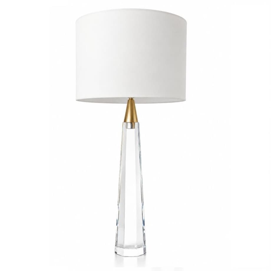 Lampa stołowa kryształowa minimalistyczna na konsolę i do salonu – ROMA