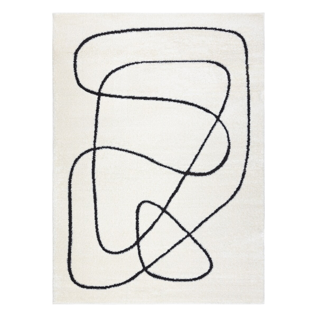 Dywan MODE 8377 abstrakcja krem / czarny 160x220 cm