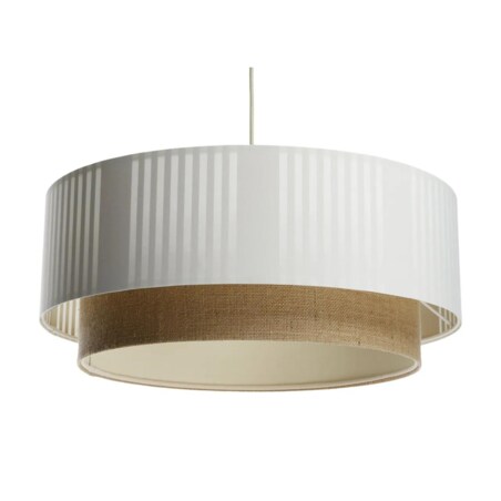 Lampa wisząca DUO LAMI LINE 50x20 biała/jutowa