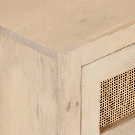 vidaXL Szafka nocna, 40x30x50 cm, lite drewno mango i żelazo