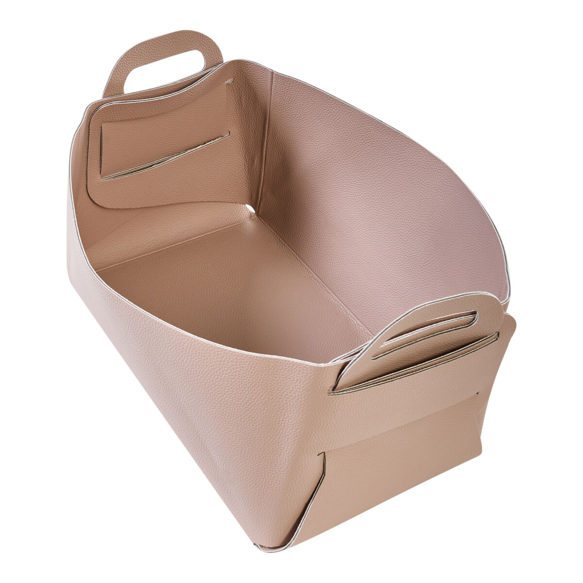 Zestaw 2 koszy NUZI Ekoskóra Pastelowy róż