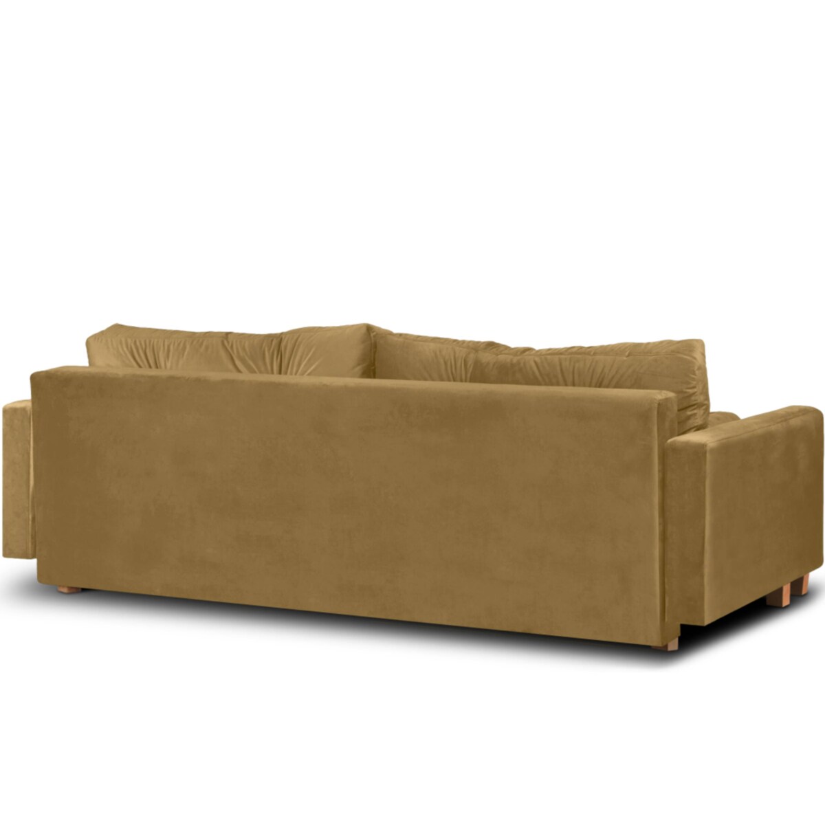 KONSIMO ERISO Sofa 3-osobowa z żółtego aksamitu