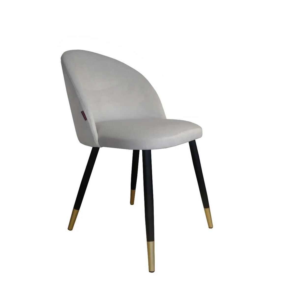Krzesło CLAUDINE 1 VELVET GOLD jasno szare