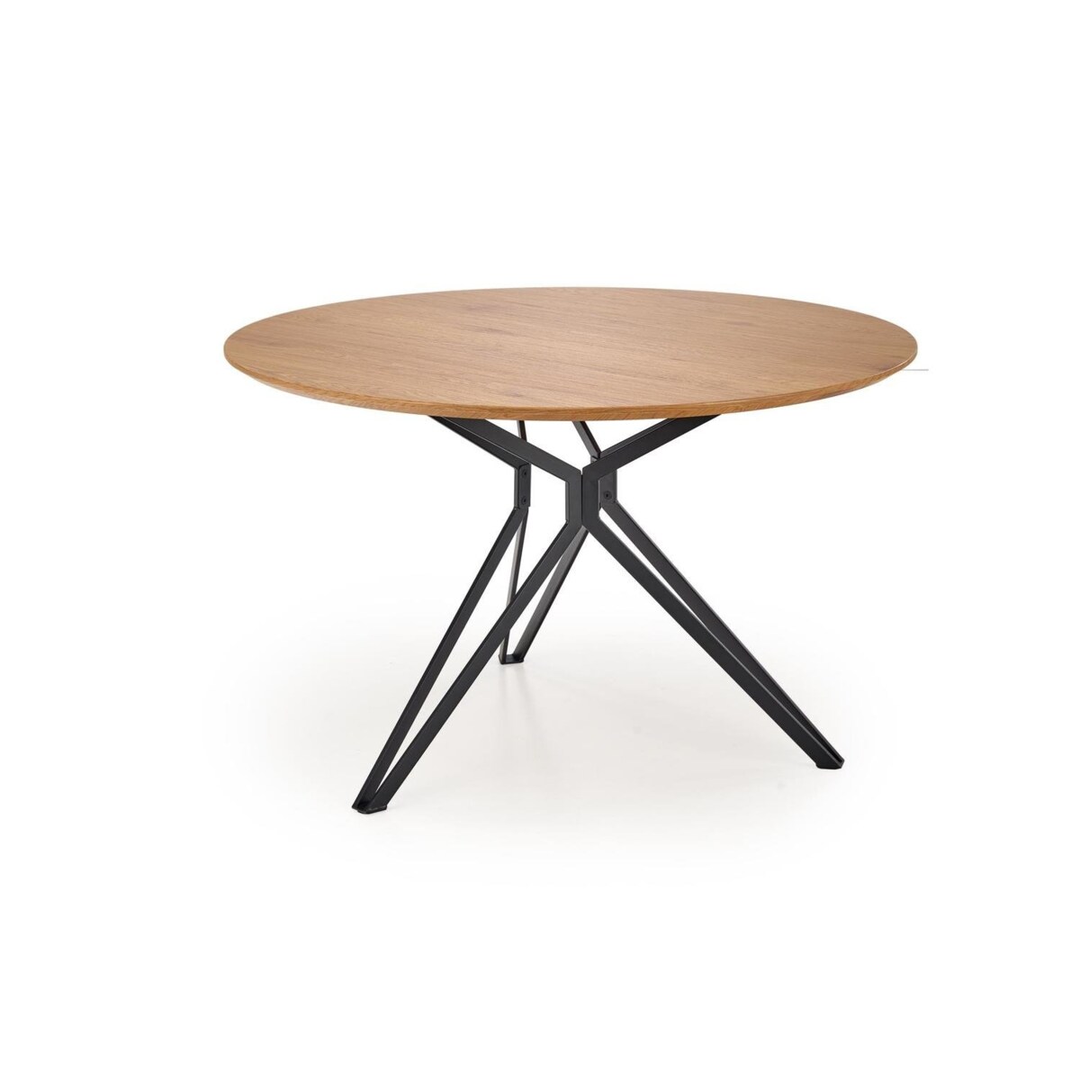 STÓŁ OKRĄGŁY Class 120x76 cm DĄB ZŁOTY czarna stal