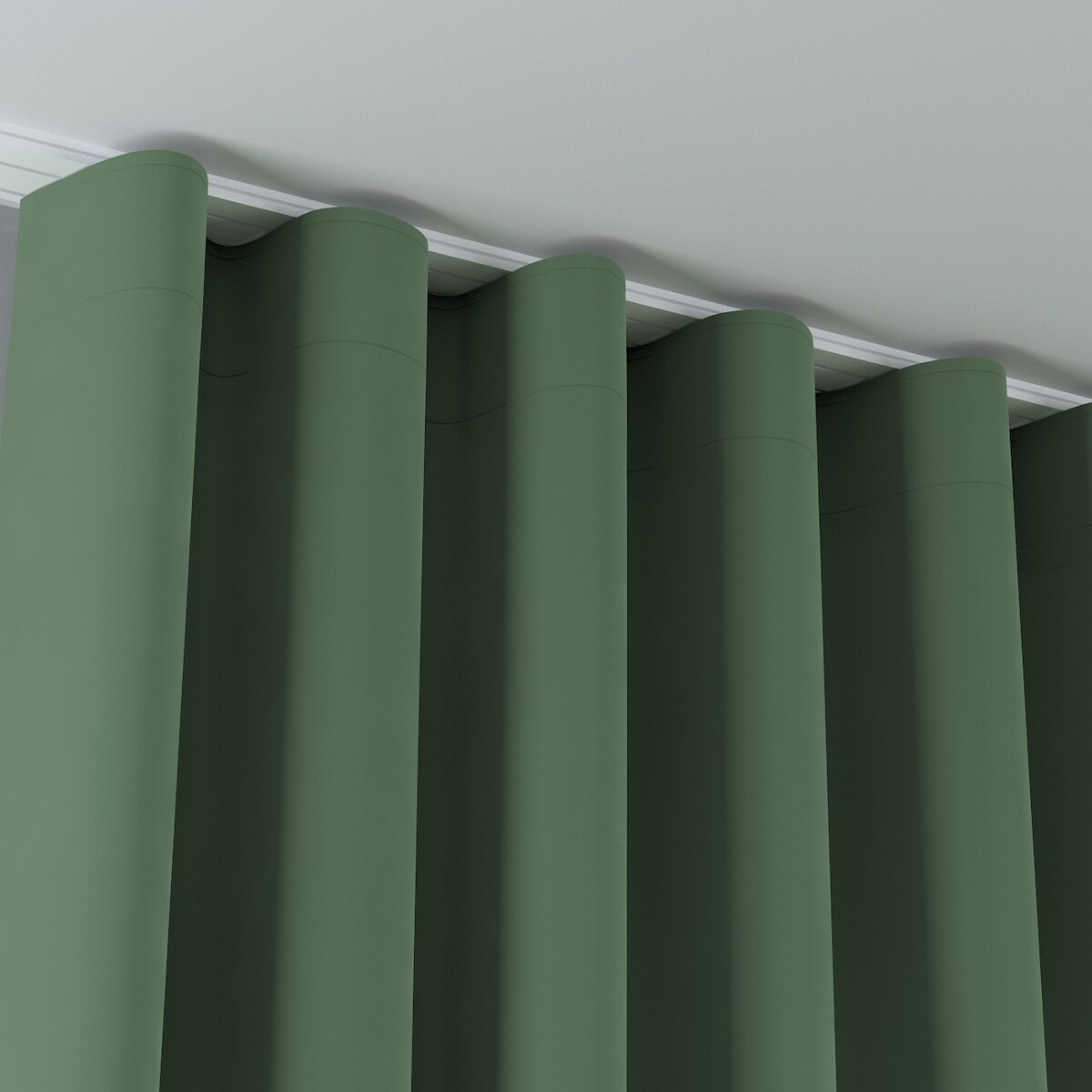 Zasłona na taśmie wave 130x260 zielony