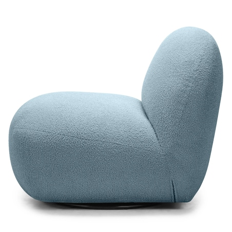 Fotel obrotowy 73x85x85 cm TENNO-3 bouclé niebieski