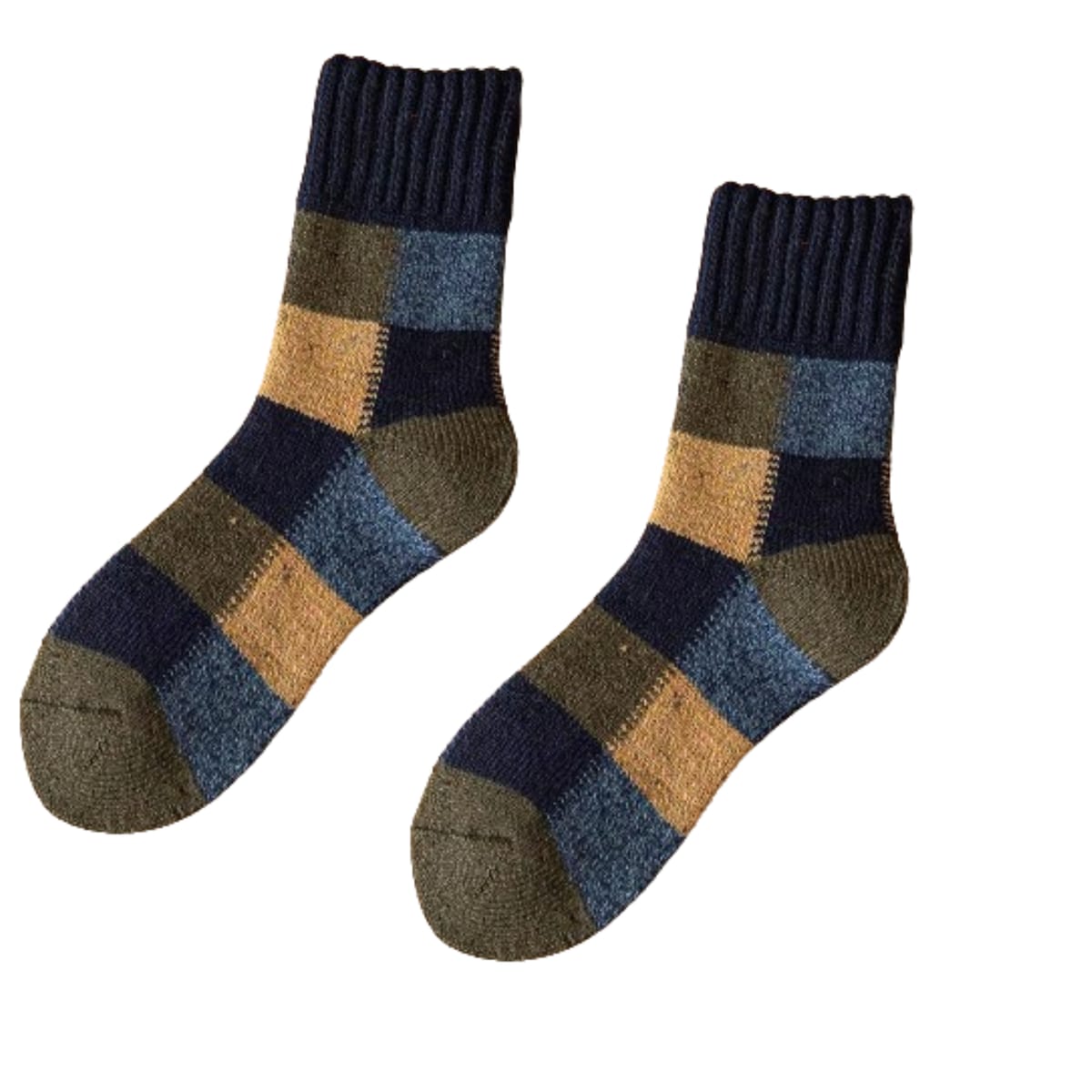 Wełniane skarpety w klasyczną kratę – rozmiar 39–43