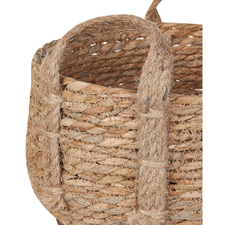 Zestaw 2 koszy na kwiaty z trawy morskiej naturalny PALADJU