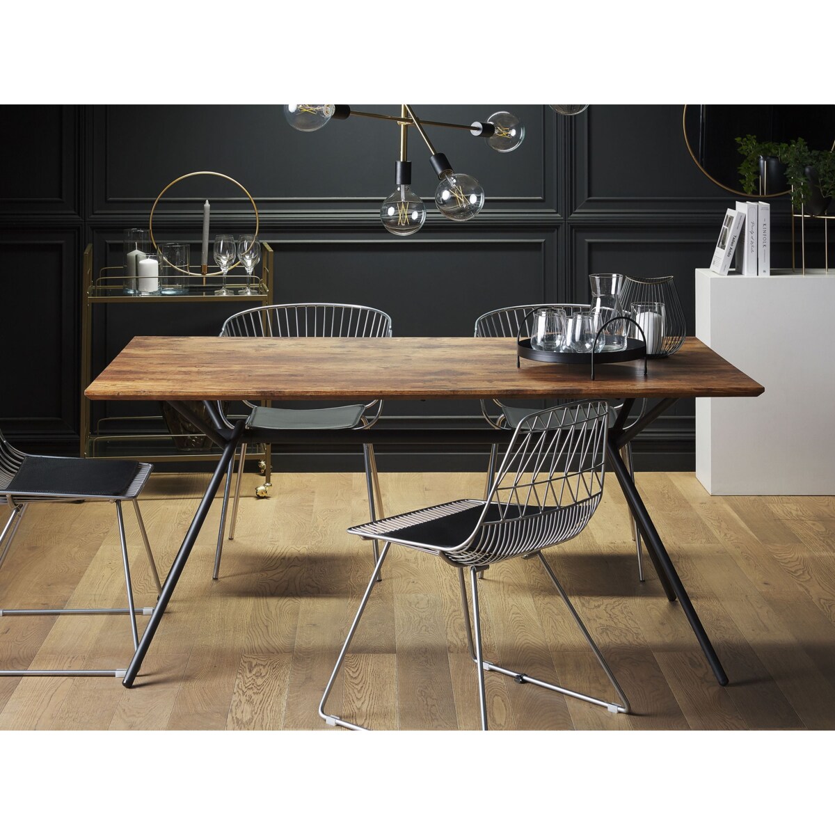 Stół do jadalni AMSTERDAM Ciemnobrązowy 160 cm 90 cm