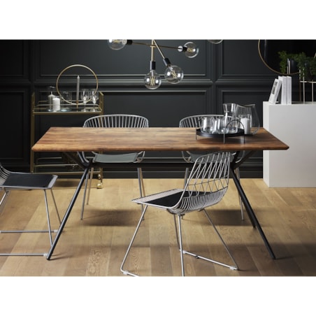 Stół do jadalni AMSTERDAM Ciemnobrązowy 160 cm 90 cm