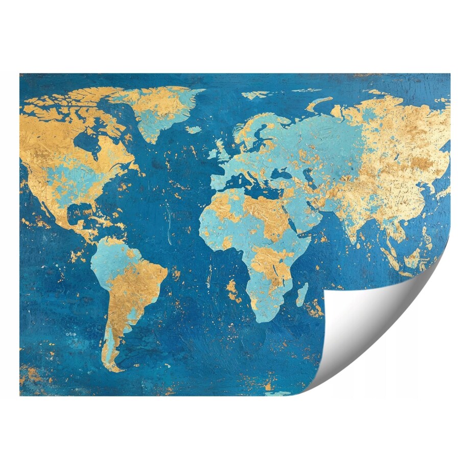 Fototapeta Artystyczna_Mapa_Swiata Do Sypialni Salonu Ścienna 368X254