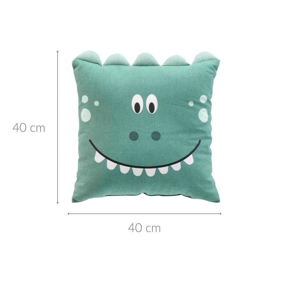 Poduszka dziecięca z uszami, dinozaur, 40 x 40 cm