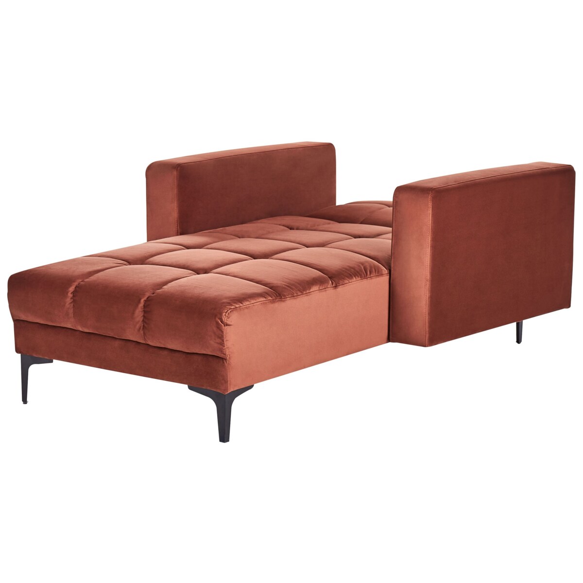 Szezlong welurowy czerwony ALNES